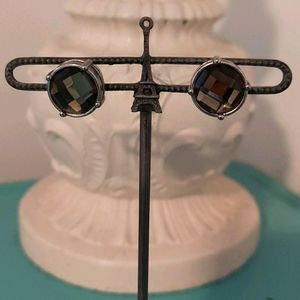 LOFT | Silver gemstone stud earrings